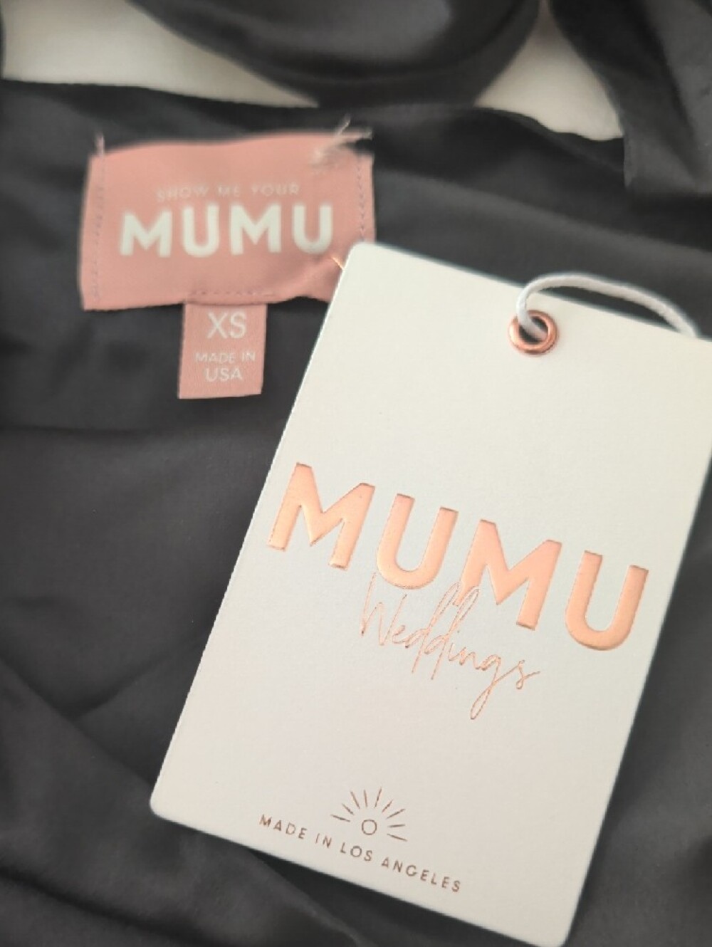 Show Me Your MuMu Black Satin Tank with 'Best Day Ever' Tag - Picture 3 of 4